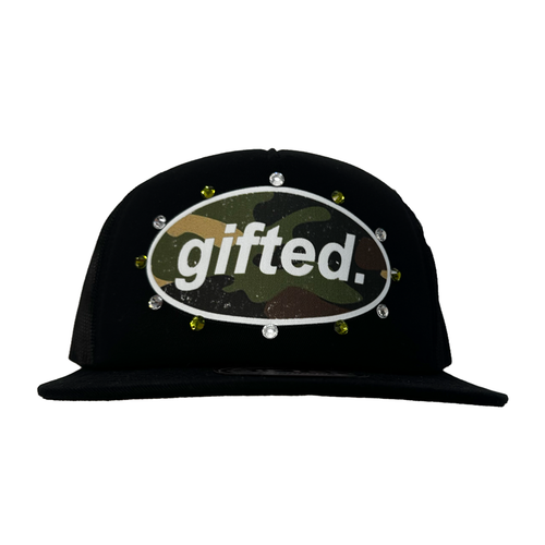 (BLK) Camo GIFTED Snapback