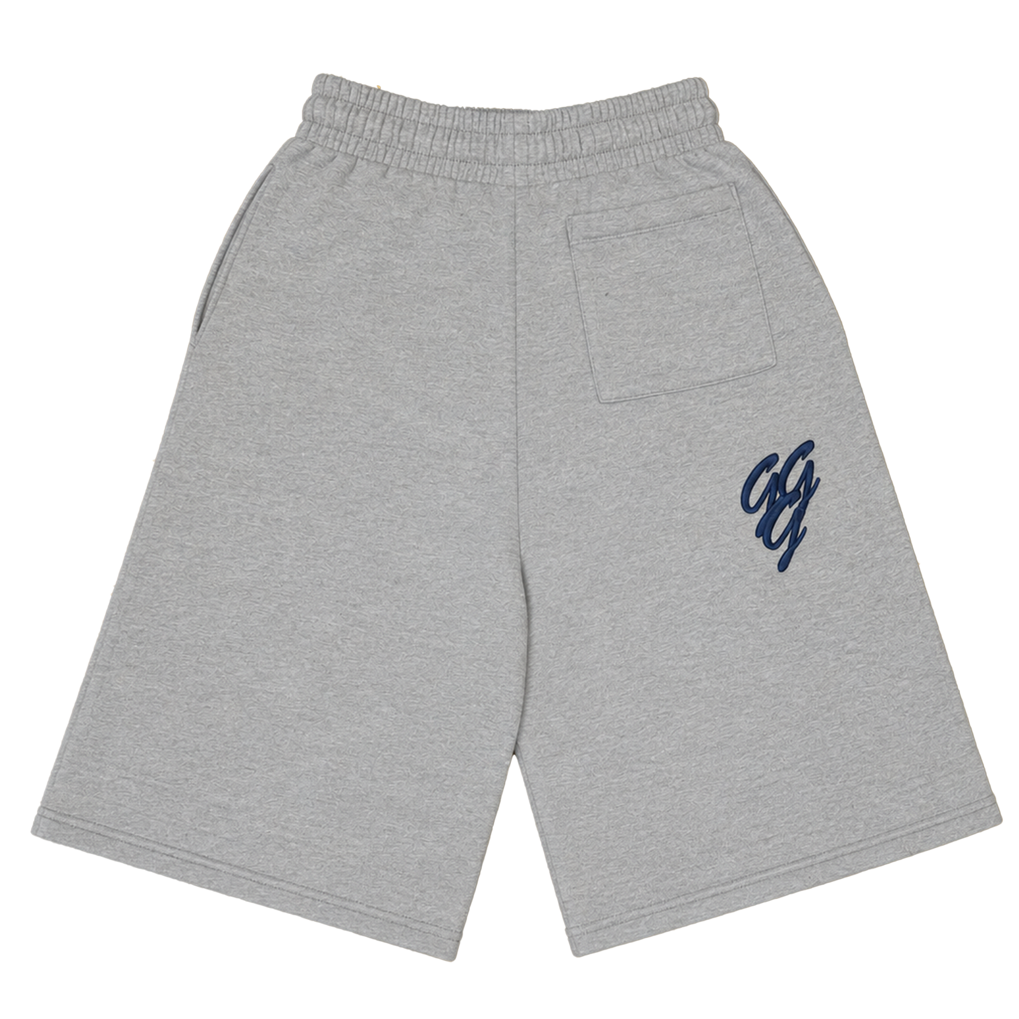 Grey and Navy Blue Triple G Shorts