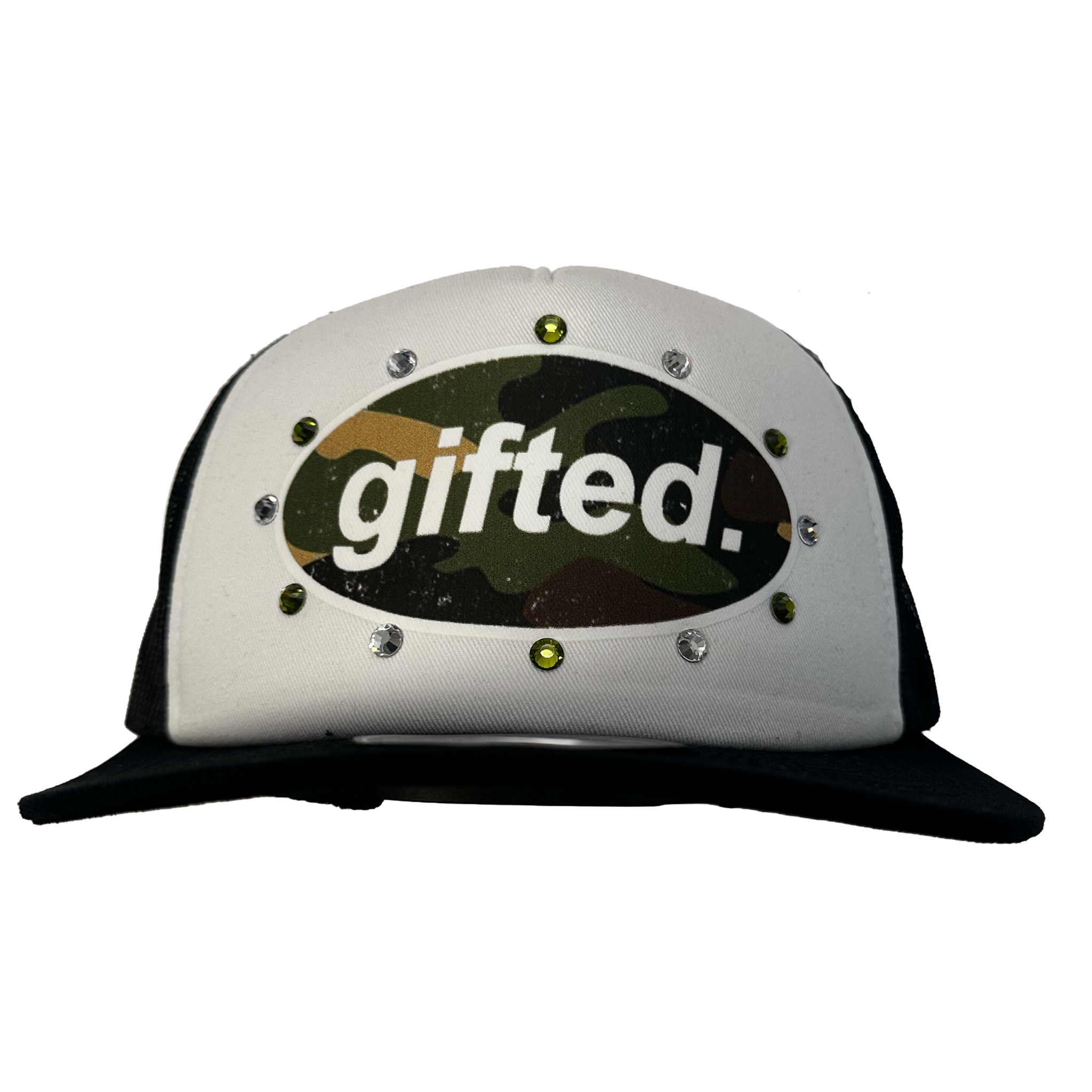 (WHT&BLK) Camo GIFTED Snapback