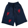 Black and Red Triple G Shorts