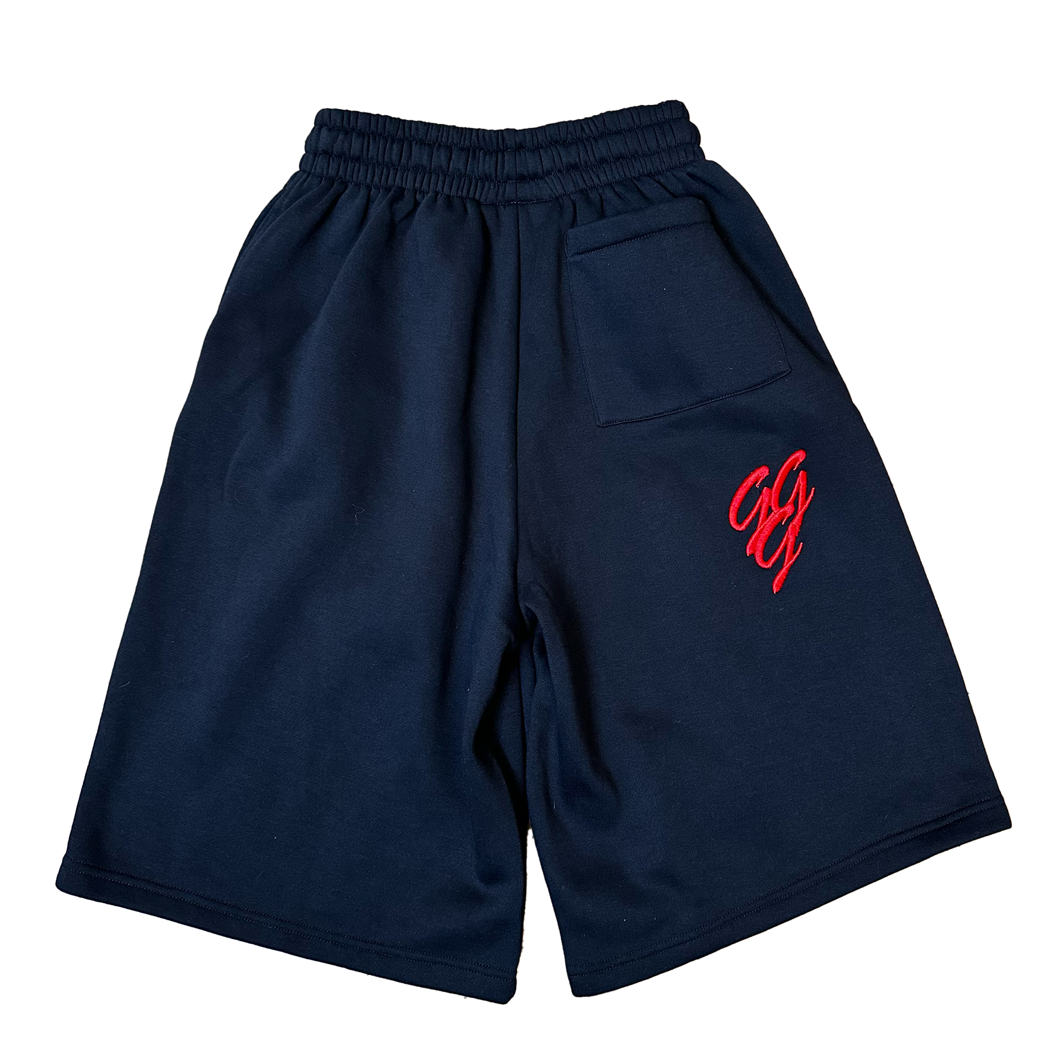 Black and Red Triple G Shorts