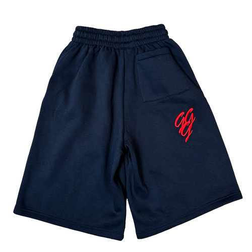 Black and Red Triple G Shorts