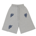 Grey and Navy Blue Triple G Shorts