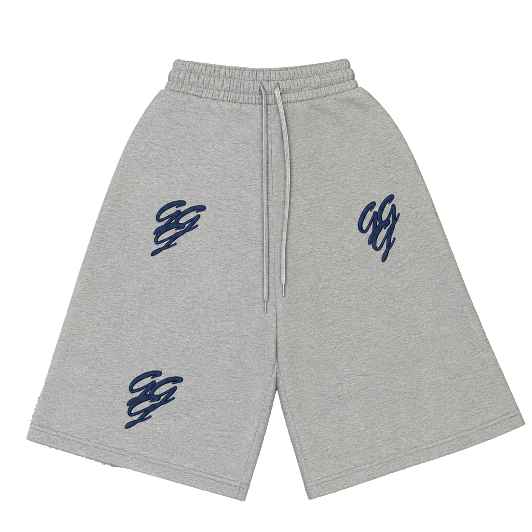 Grey and Navy Blue Triple G Shorts