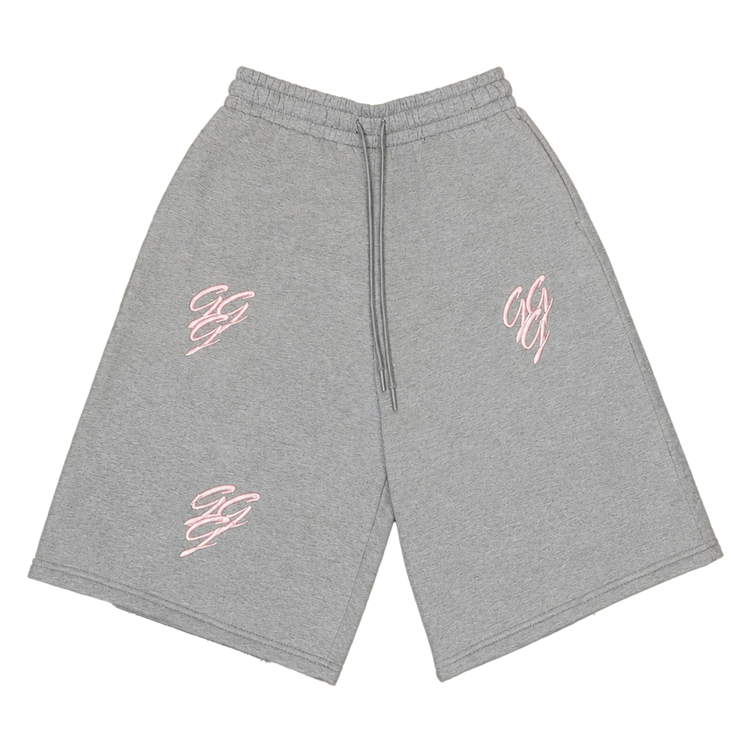 Grey and Pink Triple G Shorts